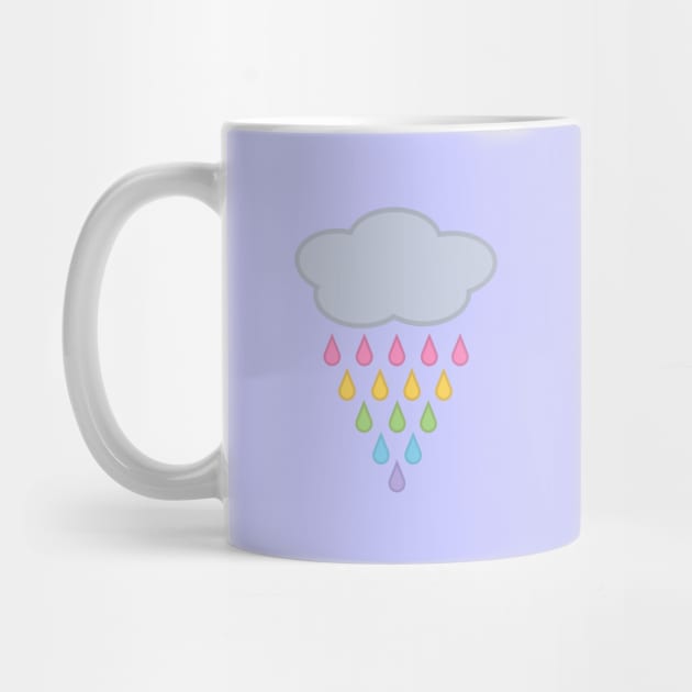 Raining Rainbow Rain Cloud in Purple by Kelly Gigi